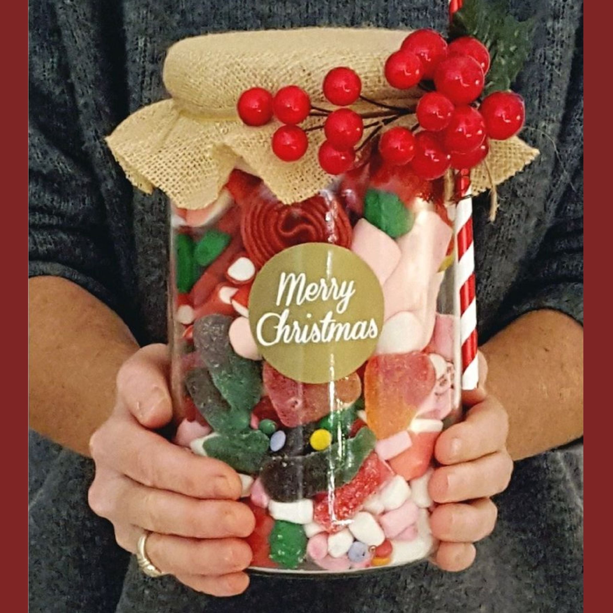 Frasco Navideño de Dulces — Regalo Dulce y Festivo para Navidad | Semihita